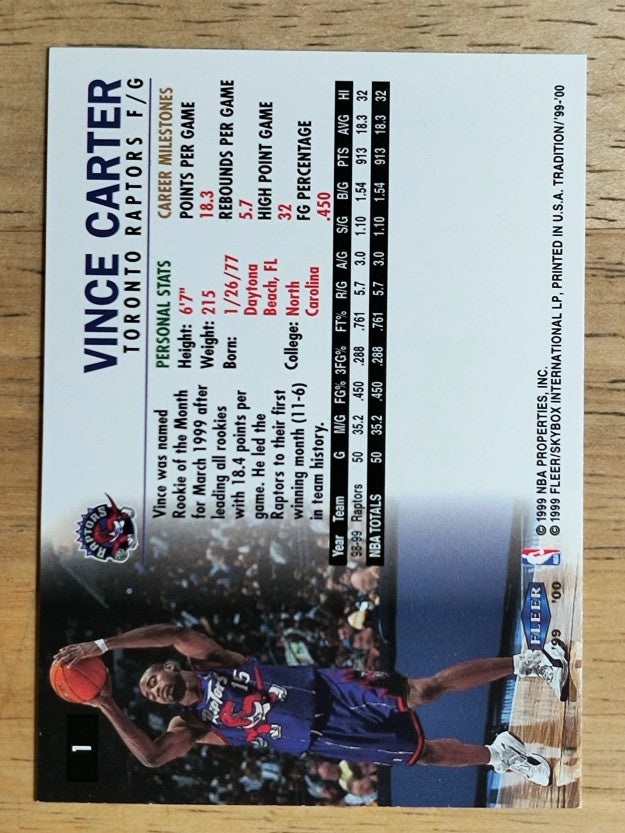 1999-00 Fleer #1 Vince Carter