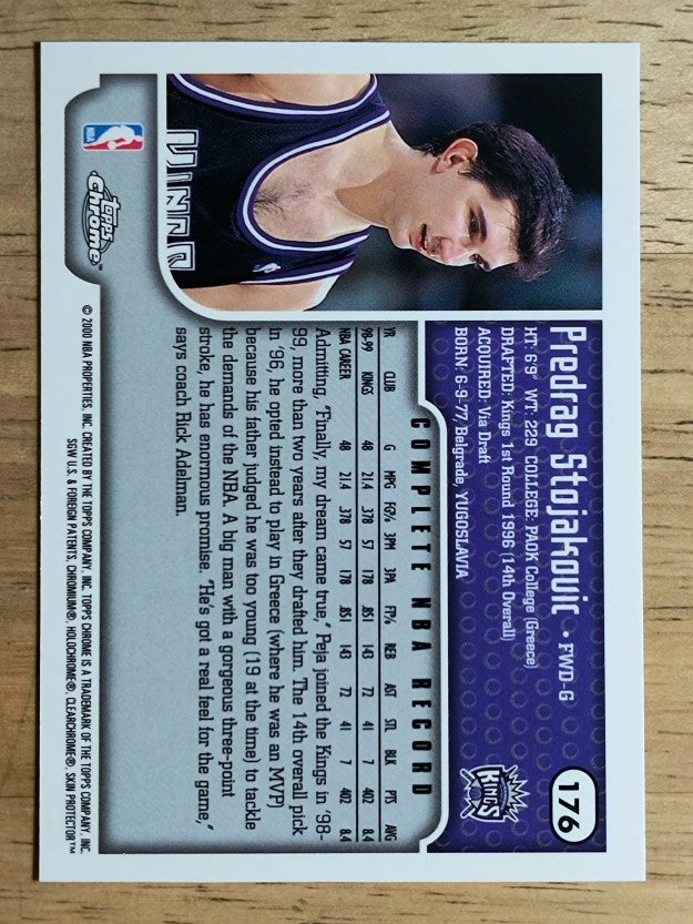 1999-00 Topps Chrome #176 Peja Stojakovic