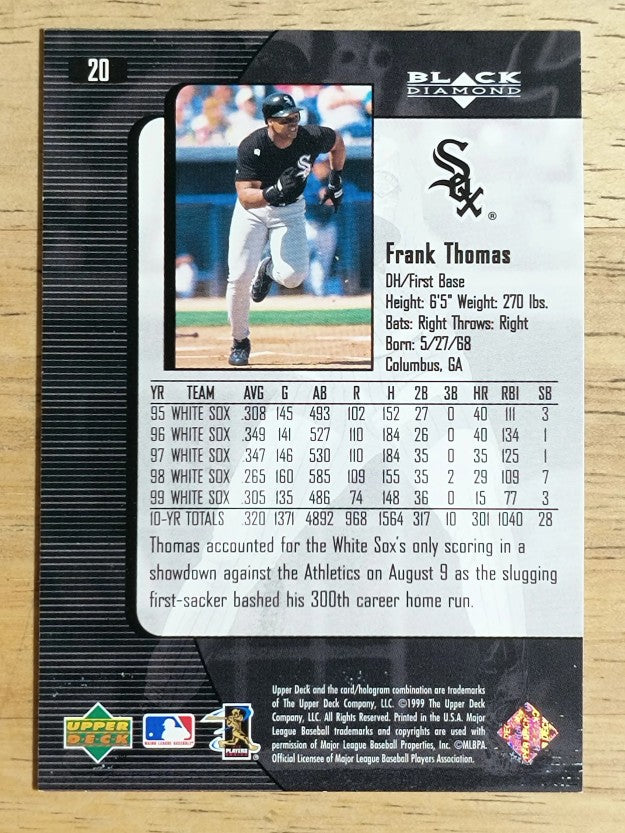 2000 Black Diamond #20 Frank Thomas
