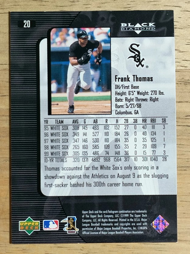 2000 Black Diamond #20 Frank Thomas