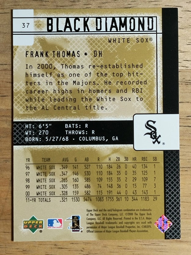 2000 Black Diamond Rookie Edition #37 Frank Thomas