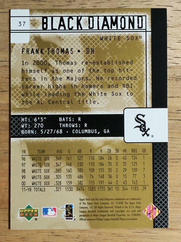 2000 Black Diamond Rookie Edition #37 Frank Thomas