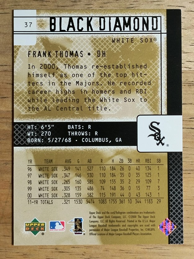 2000 Black Diamond Rookie Edition #37 Frank Thomas