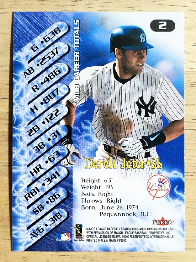 2000 Fleer Gamers #2 Derek Jeter