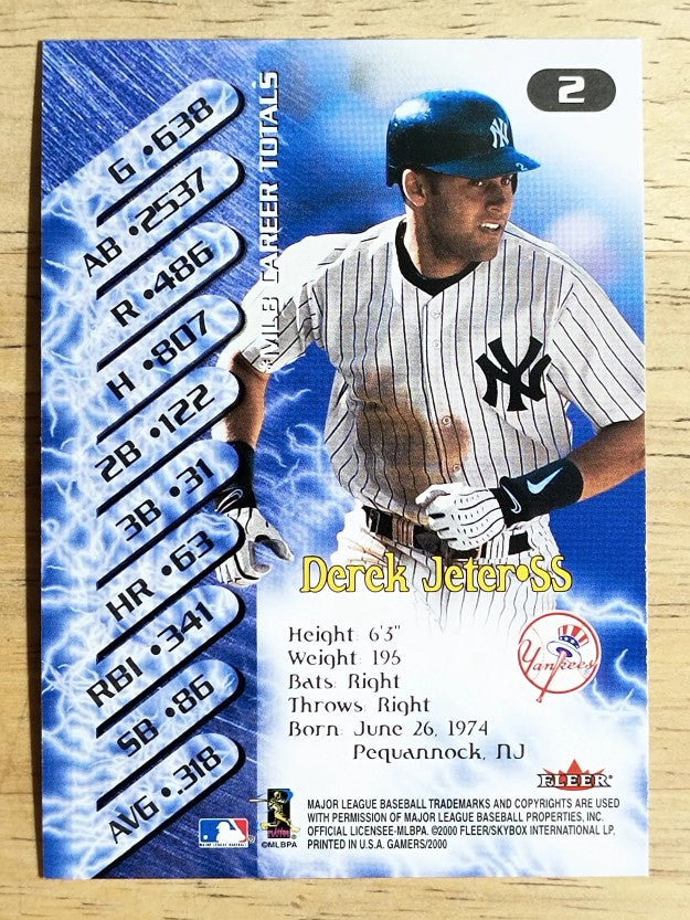 2000 Fleer Gamers #2 Derek Jeter