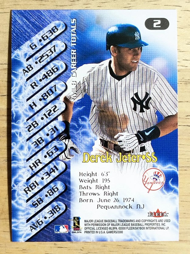 2000 Fleer Gamers #2 Derek Jeter