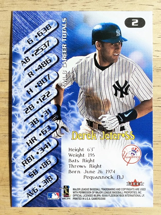 2000 Fleer Gamers #2 Derek Jeter