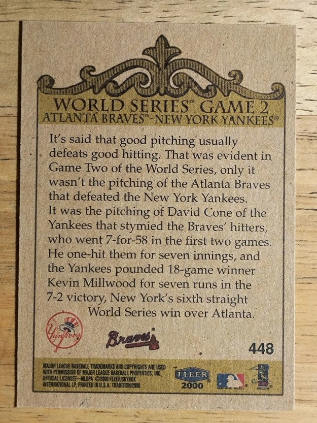 2000 Fleer Tradition #448 Derek Jeter WS