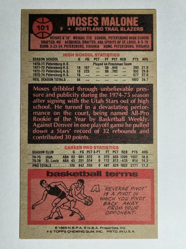 1976-77 Topps #101 Moses Malone (NMMT)