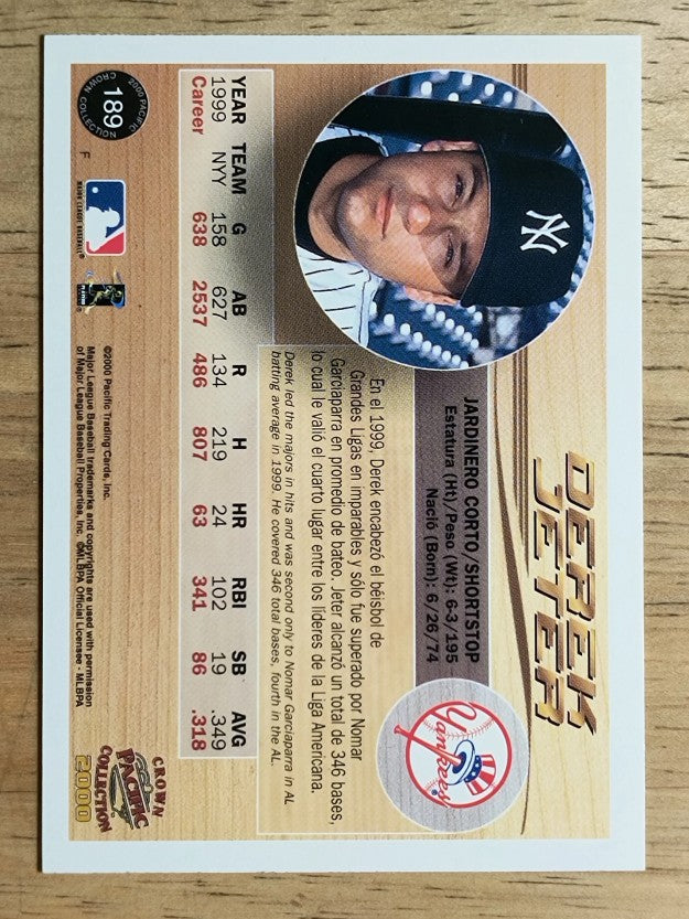 2000 Pacific Crown Collection #189 Derek Jeter