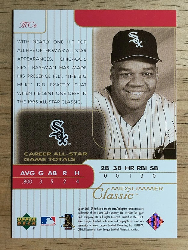 2000 SP Authentic Midsummer Classics #MC6 Frank Thomas