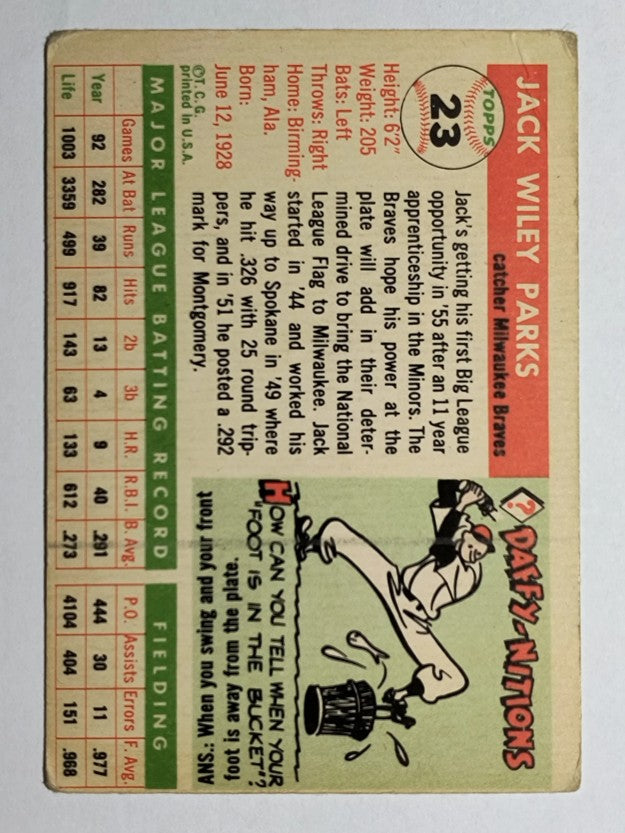 1955 Topps #23 Jack Parks RC (VG)