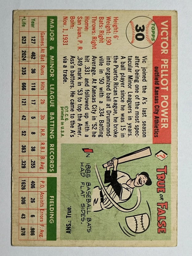 1955 Topps #30 Vic Power (VGEX)