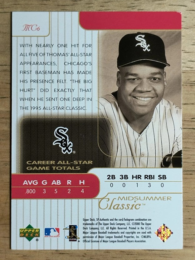 2000 SP Authentic Midsummer Classics #MC6 Frank Thomas