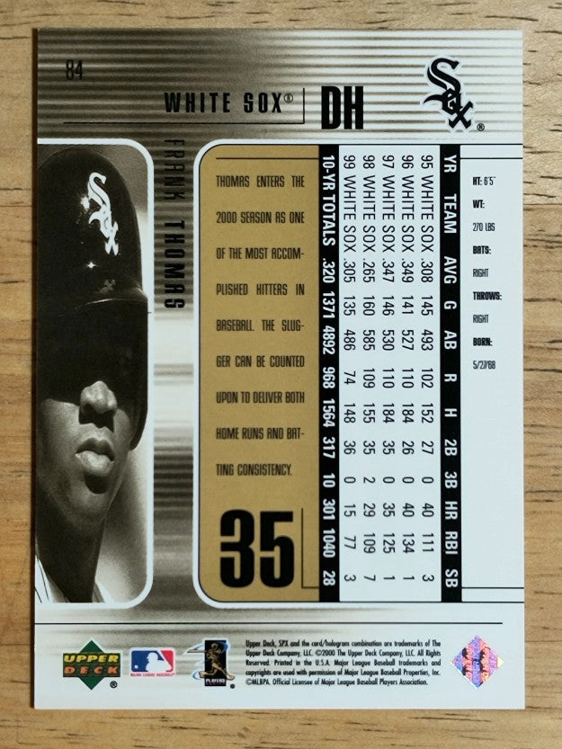 2000 SPx #84 Frank Thomas