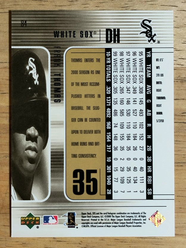 2000 SPx #84 Frank Thomas