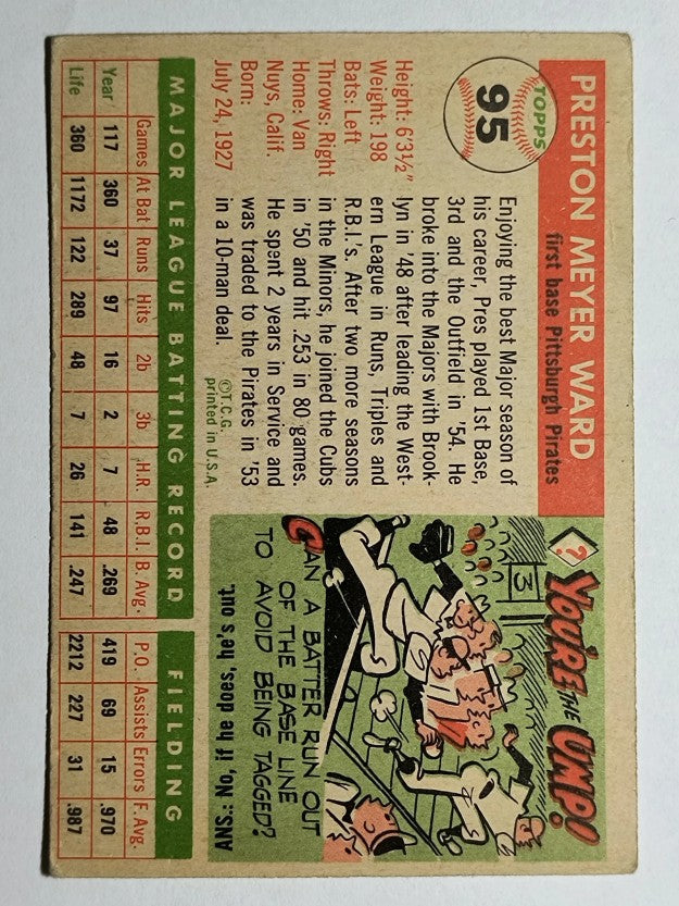 1955 Topps #95 Preston Ward (VG)