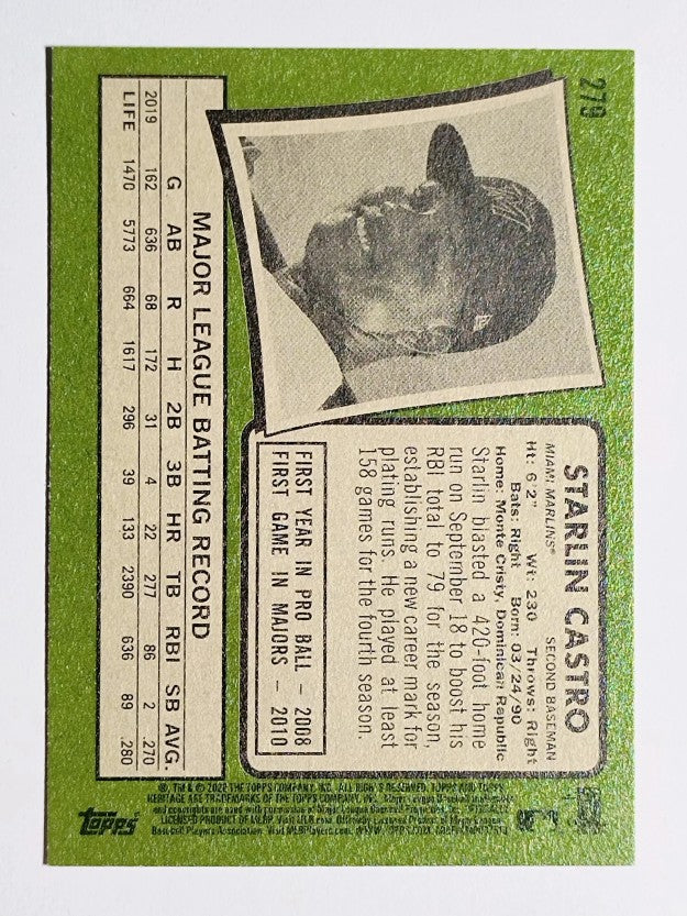 2020 Topps Heritage #279 Starlin Castro
