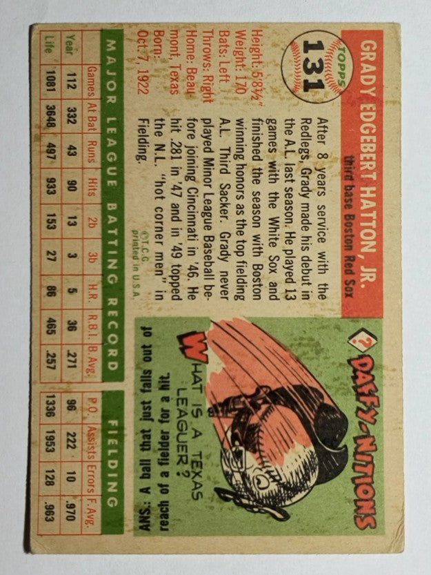 1955 Topps #131 Grady Hatton (VG)