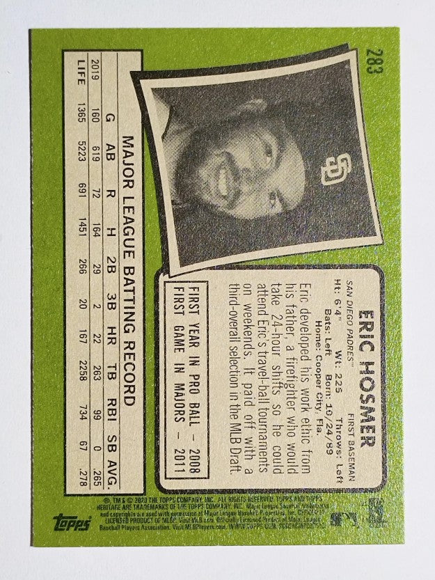 2020 Topps Heritage #283 Eric Hosmer