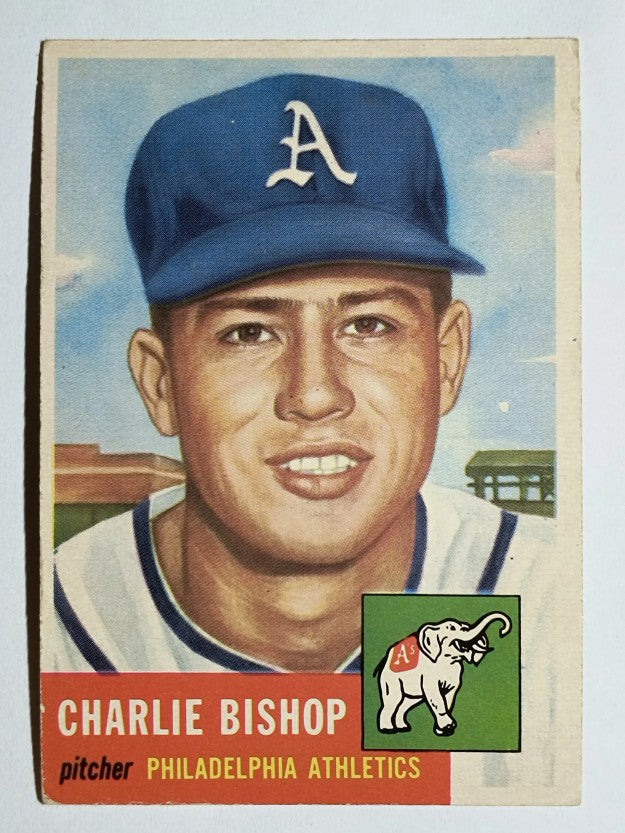 1953 Topps #186 Charlie Bishop RC (EX)