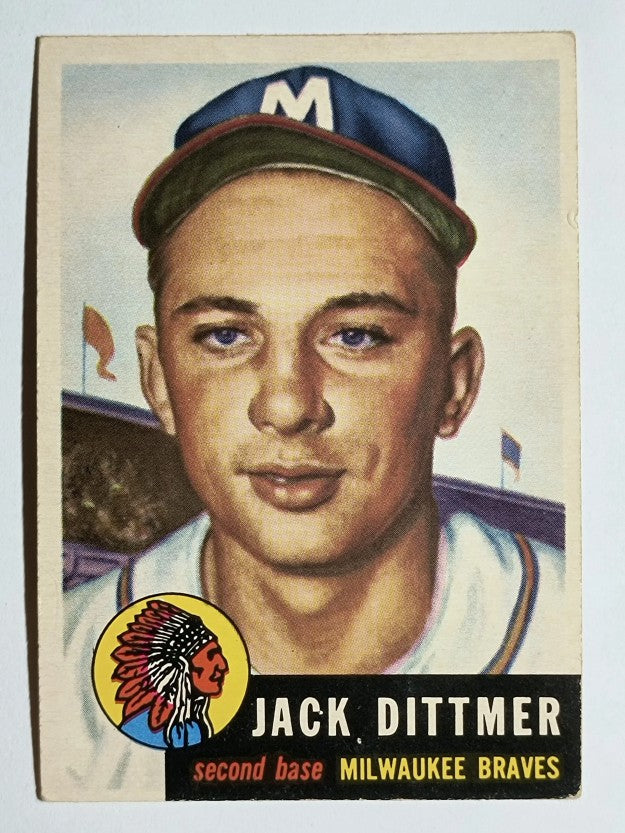 1953 Topps #212 Jack Dittmer RC (VGEX)