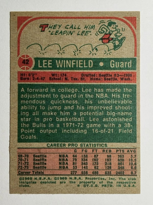 1973-74 Topps #42 Lee Winfield (EXMT)