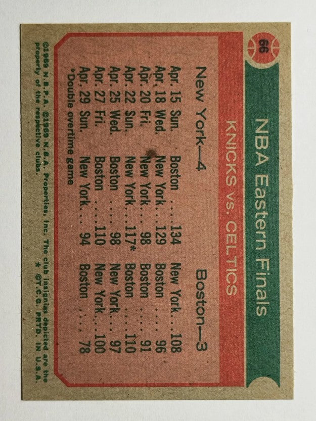 1973-74 Topps #66 Eastern Finals/Willis Reed/Henry Finkel (NM)