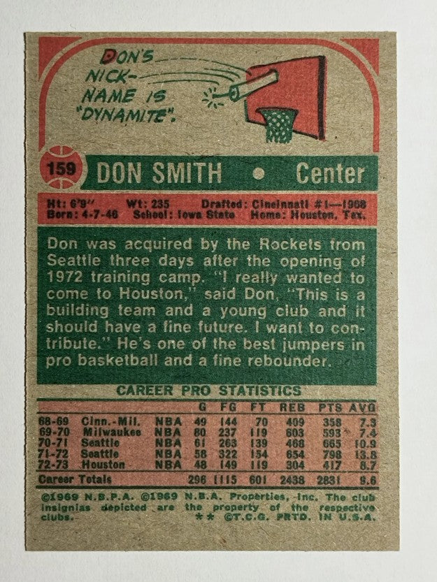 1973-74 Topps #159 Don Smith (EX)