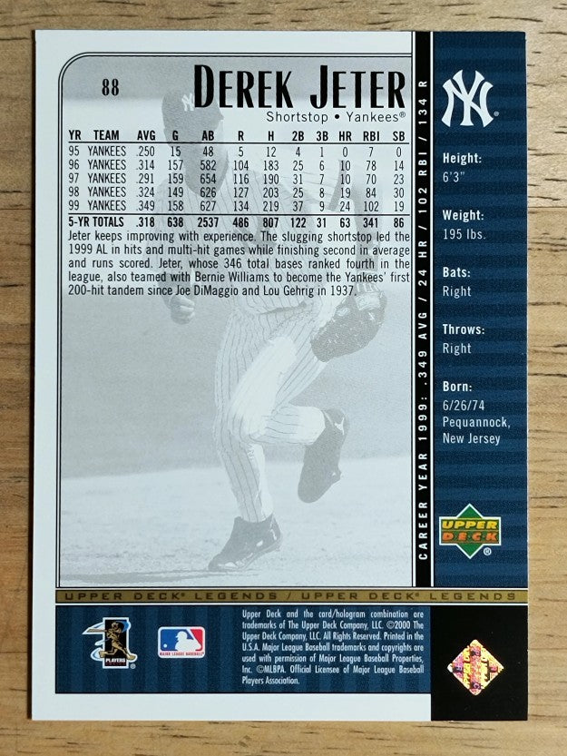 2000 Upper Deck Legends #88 Derek Jeter