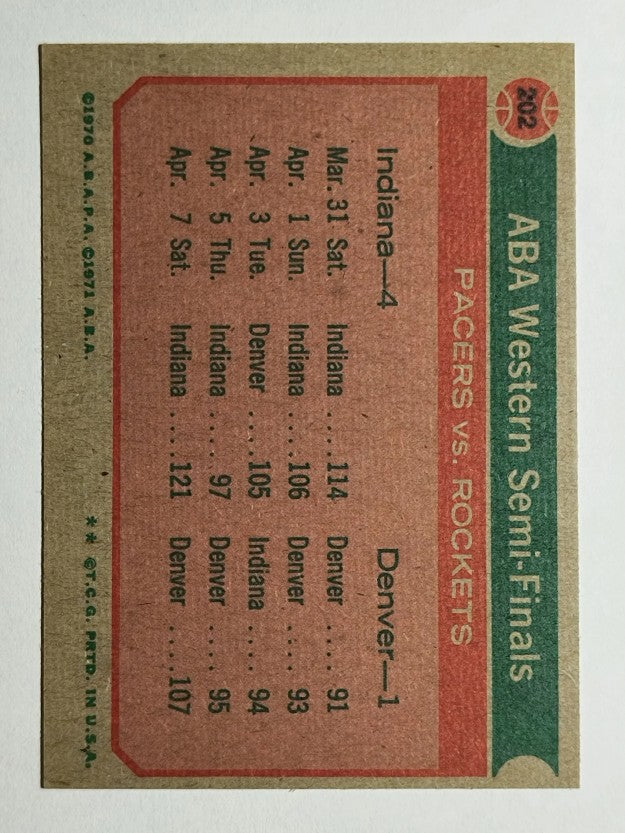 1973-74 Topps #202 ABA Western Semis (EXMT)