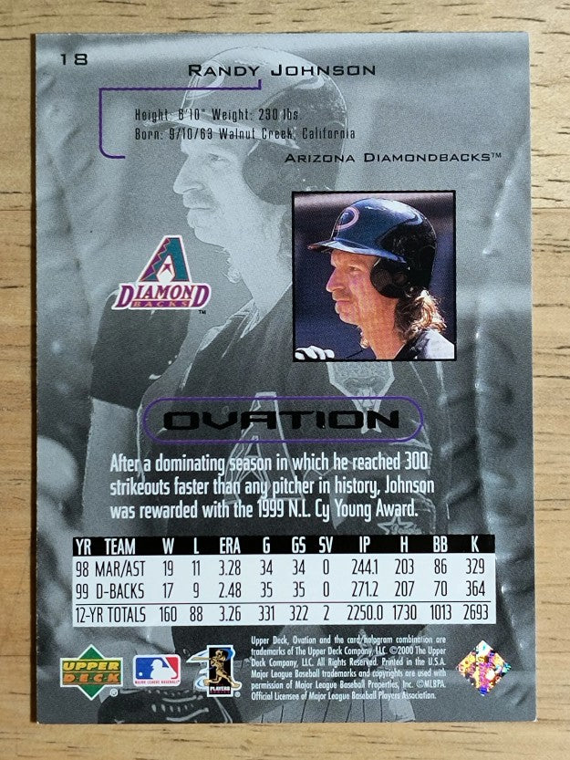 2000 Upper Deck Ovation #18 Randy Johnson