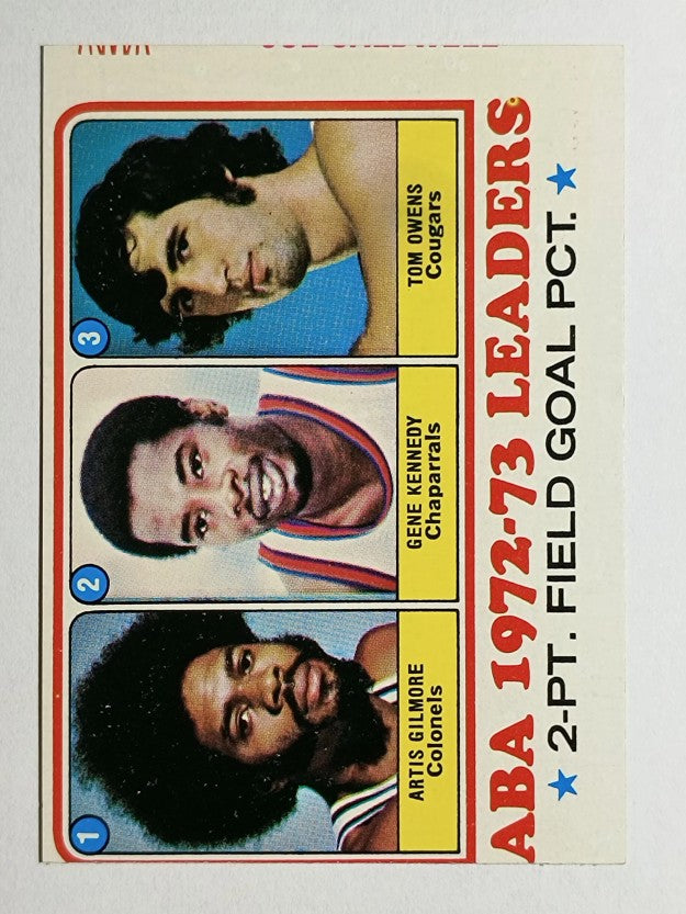 1973-74 Topps #235 Artis Gilmore/Gene Kennedy/Tom Owens LL (VGEX)