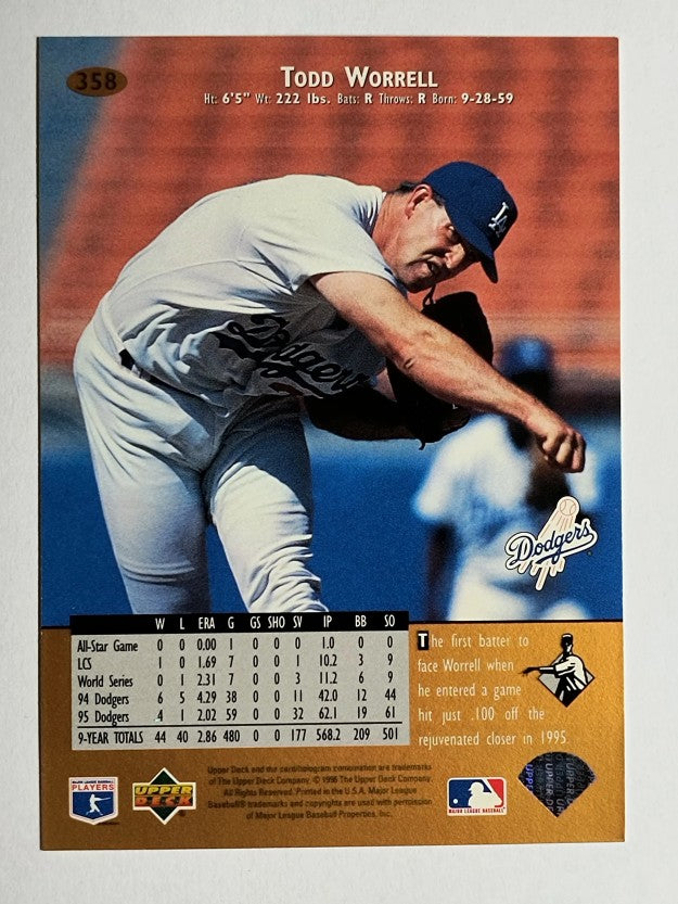 1996 Upper Deck #358 Todd Worrell