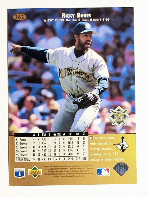 1996 Upper Deck #362 Ricky Bones