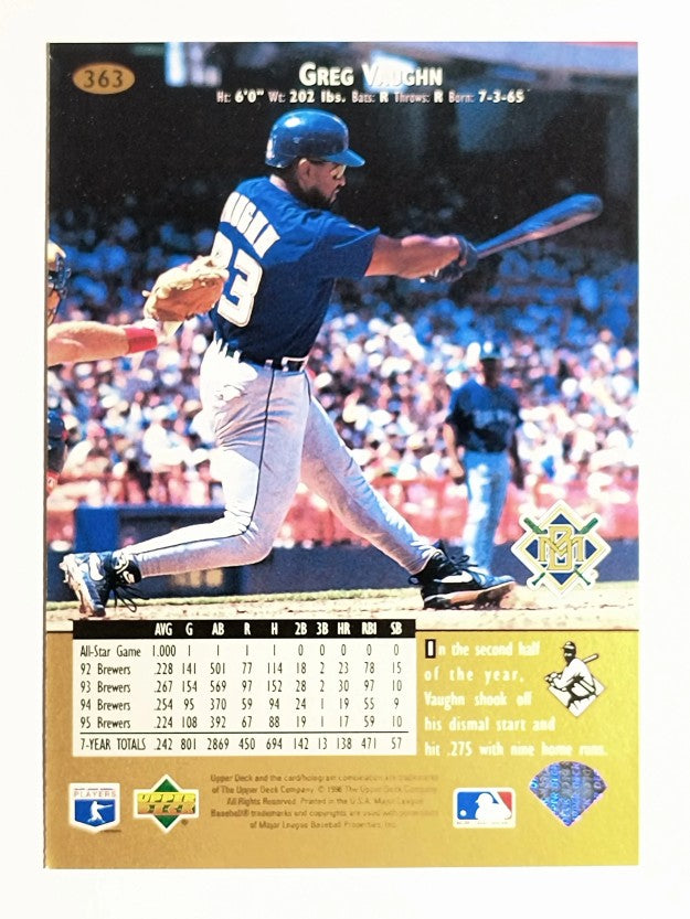 1996 Upper Deck #363 Greg Vaughn