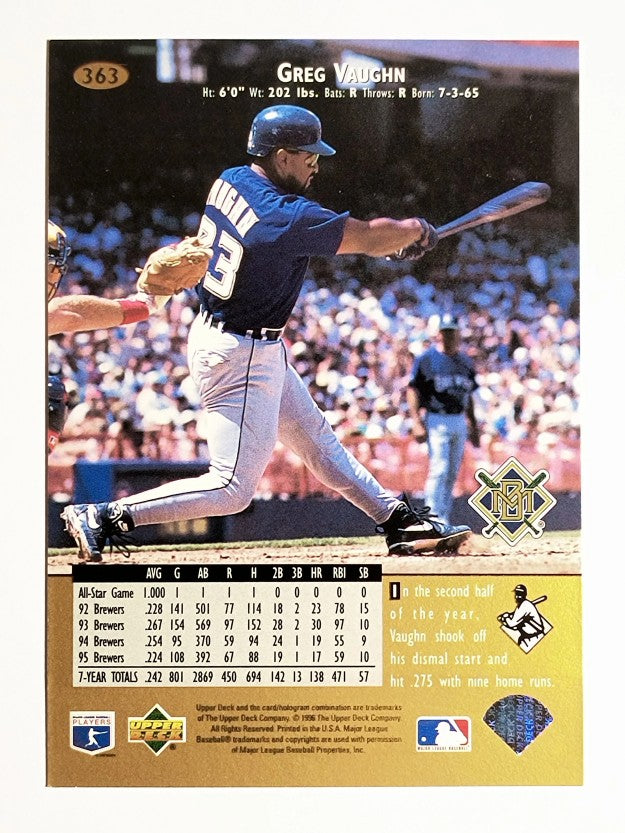 1996 Upper Deck #363 Greg Vaughn