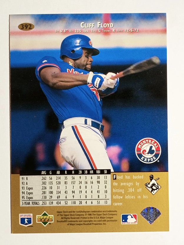 1996 Upper Deck #392 Cliff Floyd