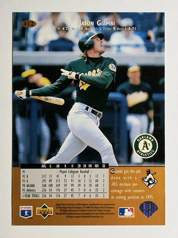 1996 Upper Deck #412 Jason Giambi
