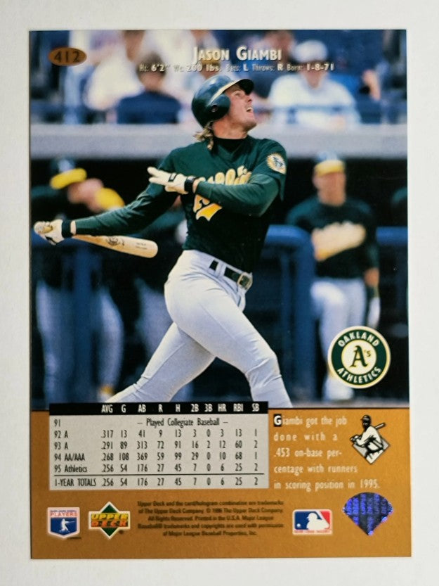 1996 Upper Deck #412 Jason Giambi