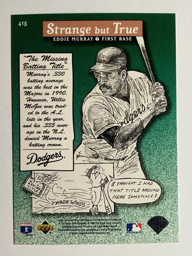 1996 Upper Deck #415 Eddie Murray SBT