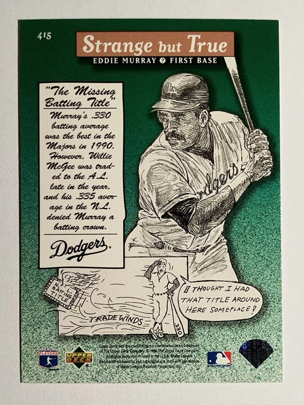 1996 Upper Deck #415 Eddie Murray SBT