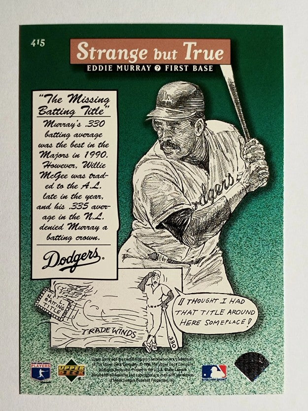1996 Upper Deck #415 Eddie Murray SBT