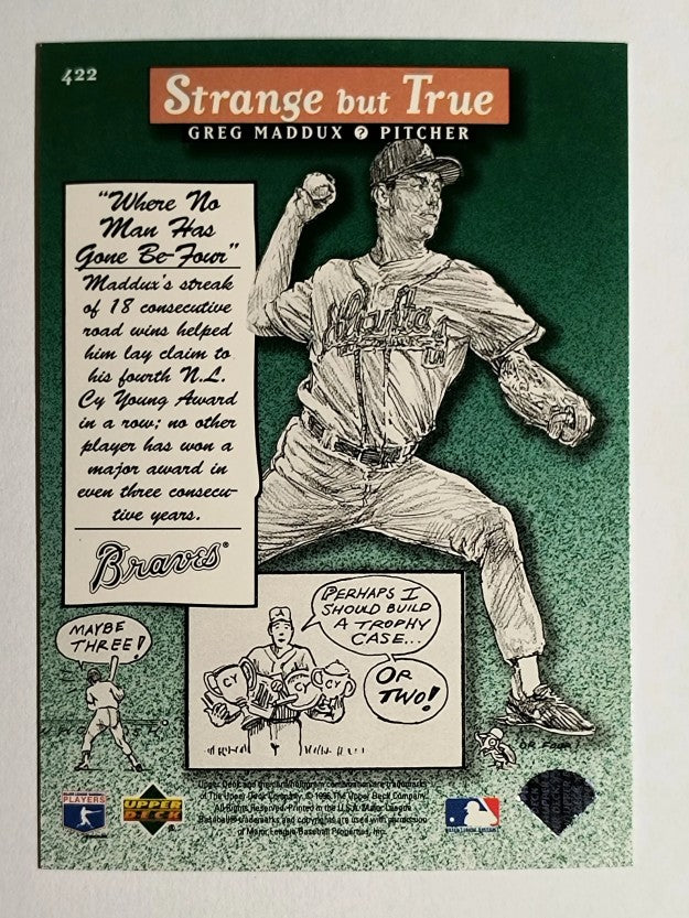 1996 Upper Deck #422 Greg Maddux SBT