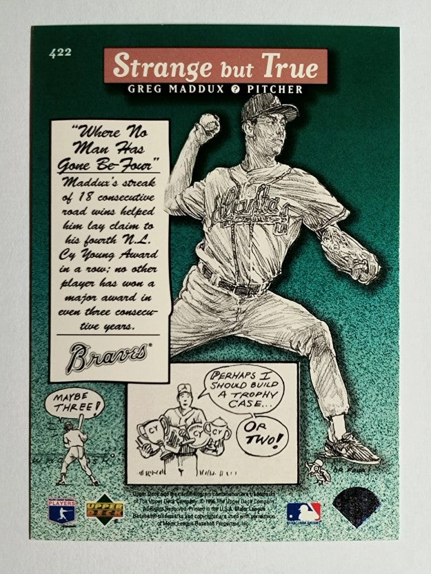 1996 Upper Deck #422 Greg Maddux SBT