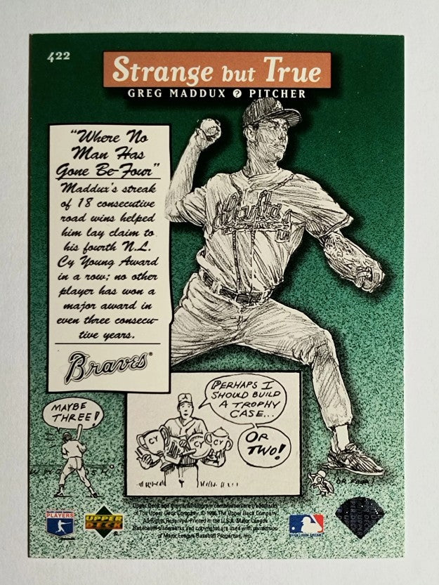 1996 Upper Deck #422 Greg Maddux SBT