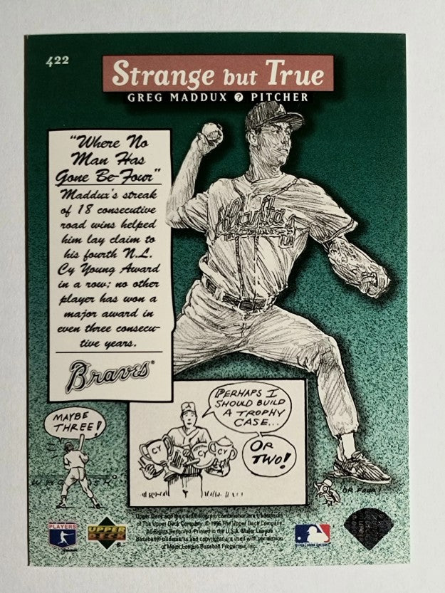1996 Upper Deck #422 Greg Maddux SBT