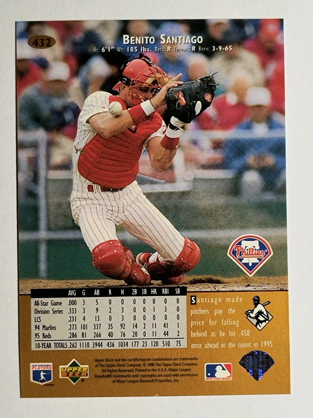 1996 Upper Deck #432 Benito Santiago