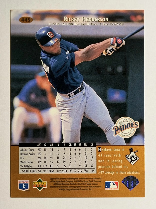 1996 Upper Deck #445 Rickey Henderson