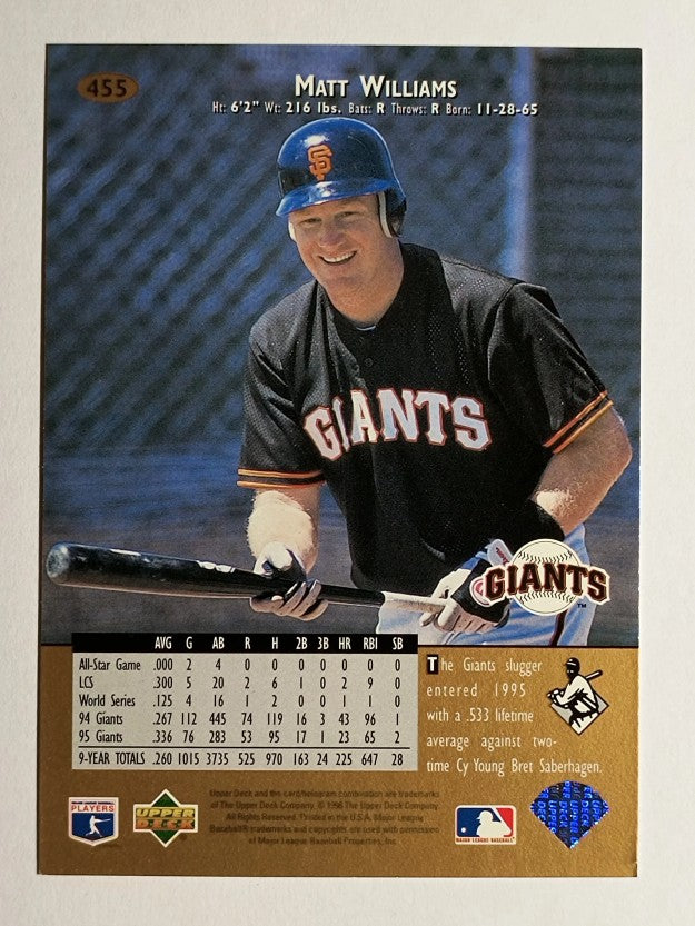 1996 Upper Deck #455 Matt Williams